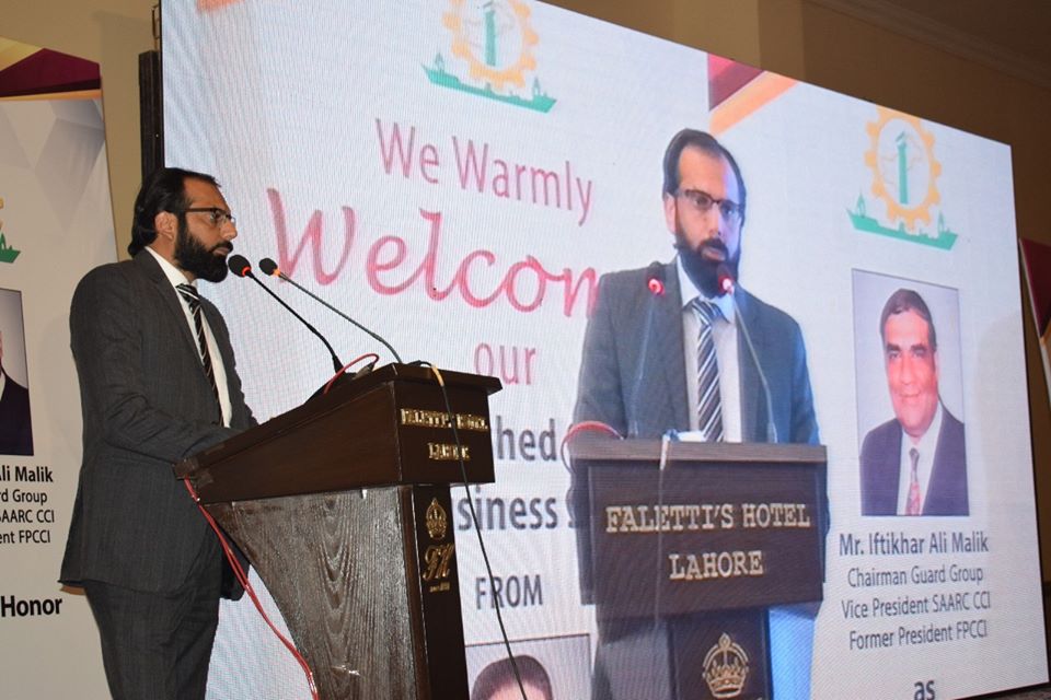 Mr. Sheikh Muhammad Naveed Iqbal President SCC&I addressing to Business Symposium held at Lahore under FPCCI Regional office Lahore. He highlighted core issues of Business Community and emphasise collective efforts to resolve at earliest.